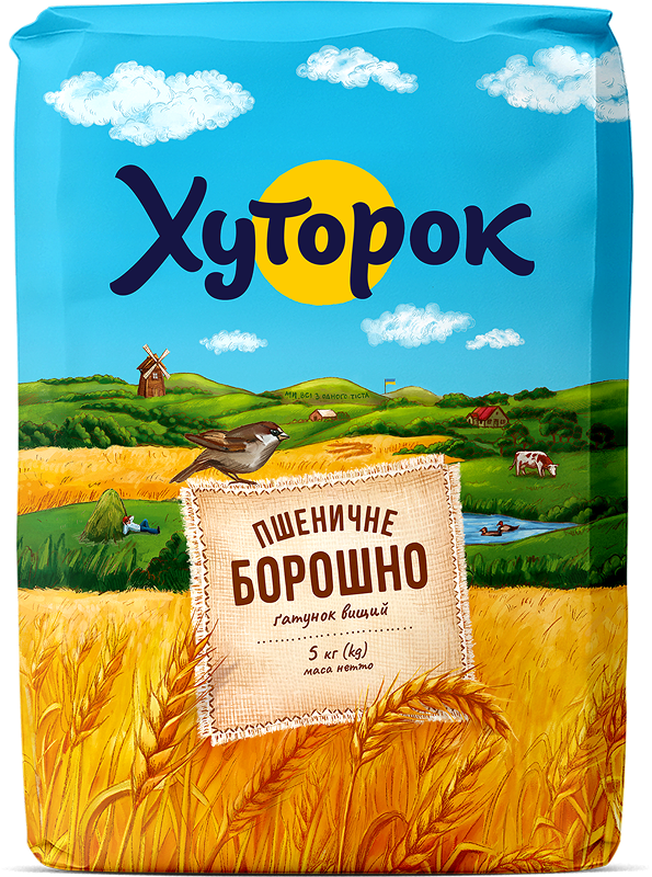 Борошно пшеничне вищого ґатунку ТМ "Хуторок" 5 кг